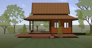 3D Tropical pavilion -2 model