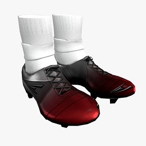 American Football Boots With Ankle Socks 3D model