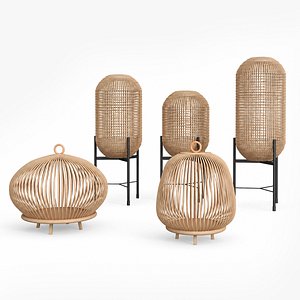 Modern Rattan Decorative Cage Collection model