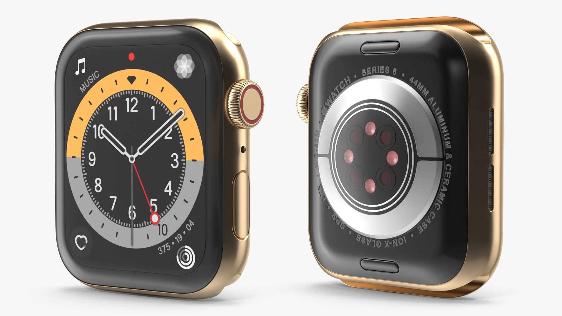 Gold Apple Watch 6 3D model preview