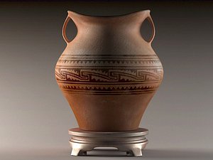Clay pots varnishes Stone Age  two-eared