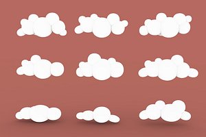 3D model Clouds Pack Lowpoly