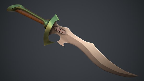 3D model Medieval stylized weapon pack Low-poly