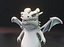 漫画のホワイトドラゴンの低ポリ3Dモデル