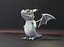 漫画のホワイトドラゴンの低ポリ3Dモデル