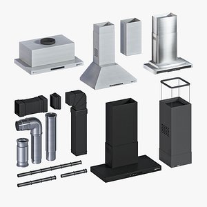 L3DV01G08 - kitchen hoods fans pipes set