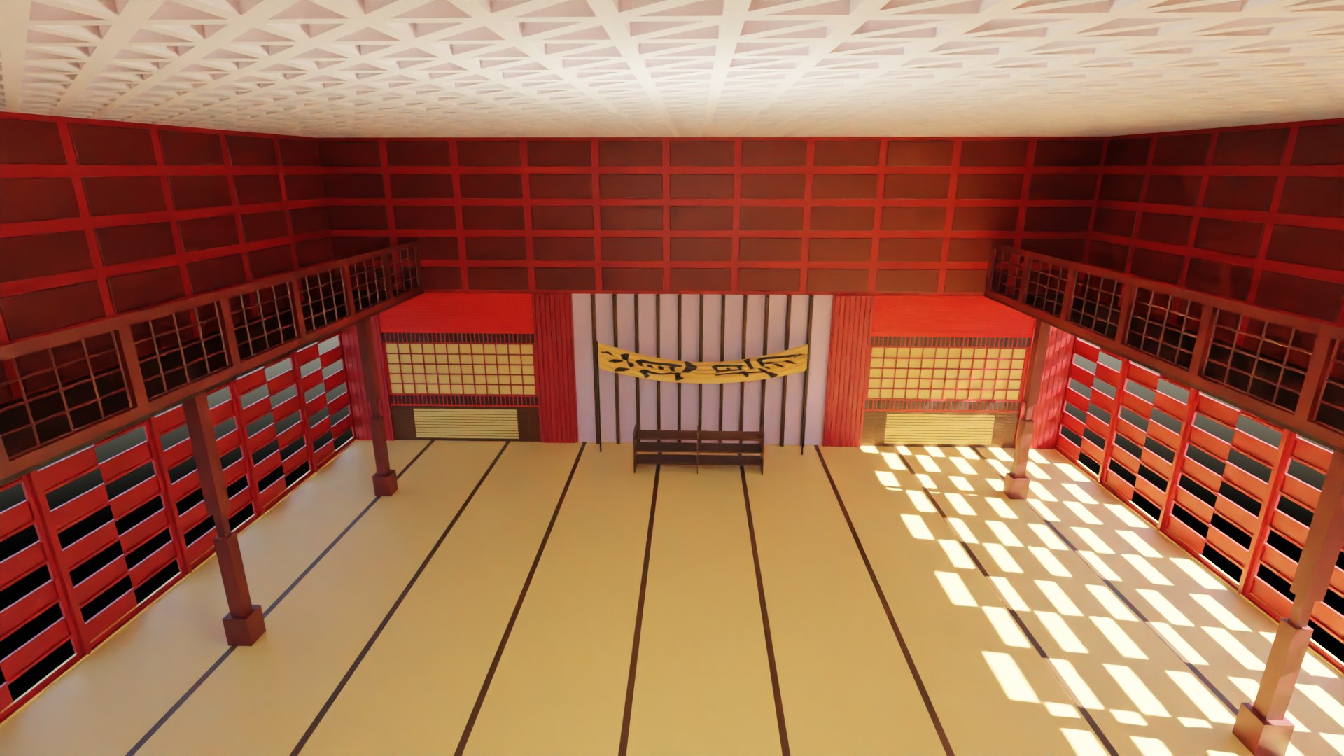 3D Dojo Fighting Hall - TurboSquid 2157971