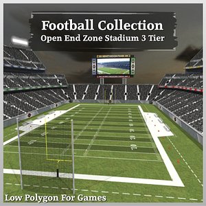 Football Collection Open End Zone Stadium 3 Tier