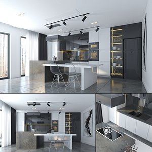 kitchen interior 3D model