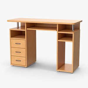 3D Wooden Camputer Desk