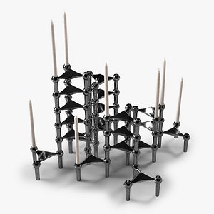 stack candleholders 3d model