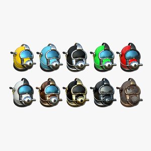 3D 10 Diving Helmets B Collection - Character Design Fashion