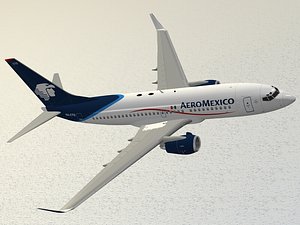3d boeing 737-700 aeromexico