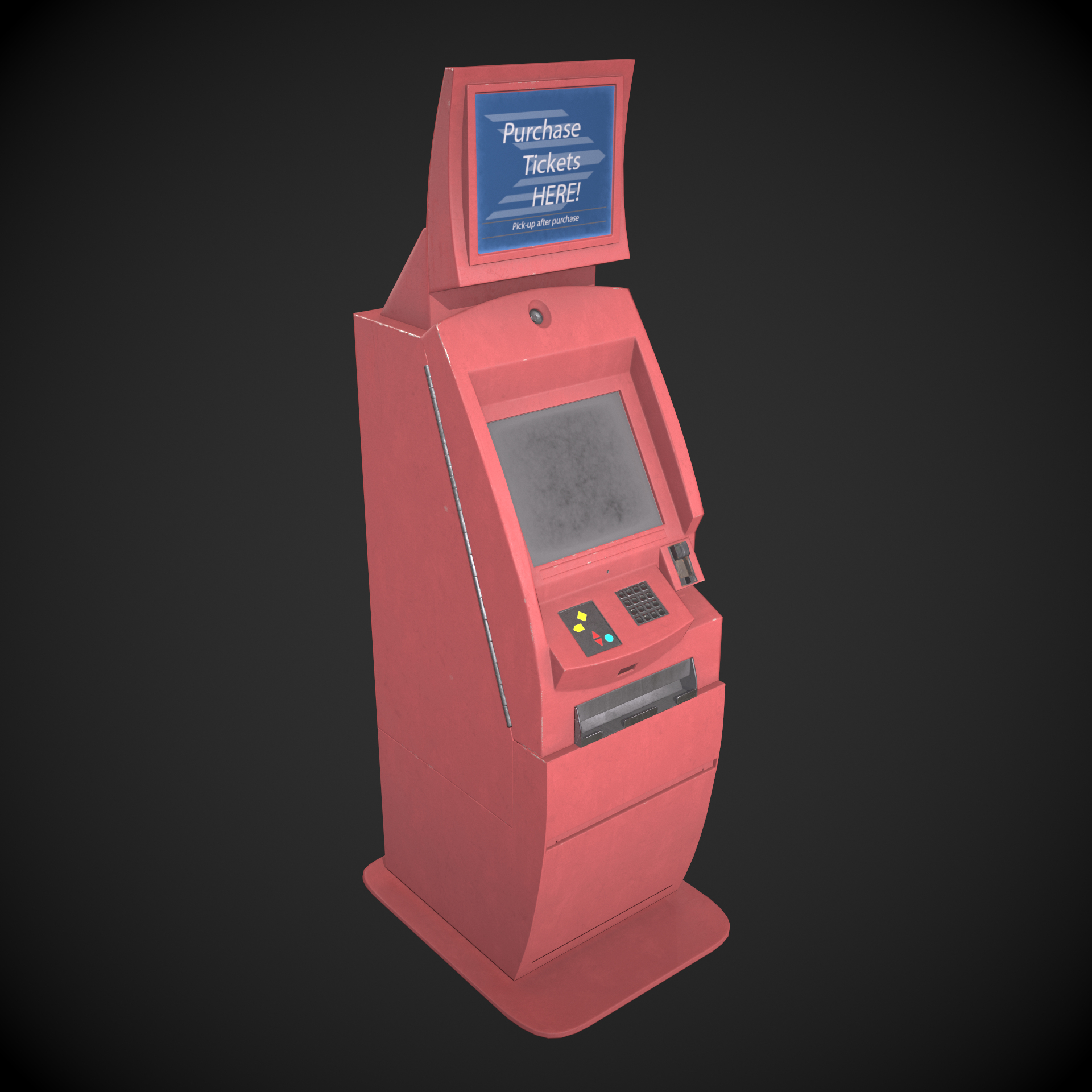 modelo 3d Terminal de máquinas expendedoras de billetes - TurboSquid ...