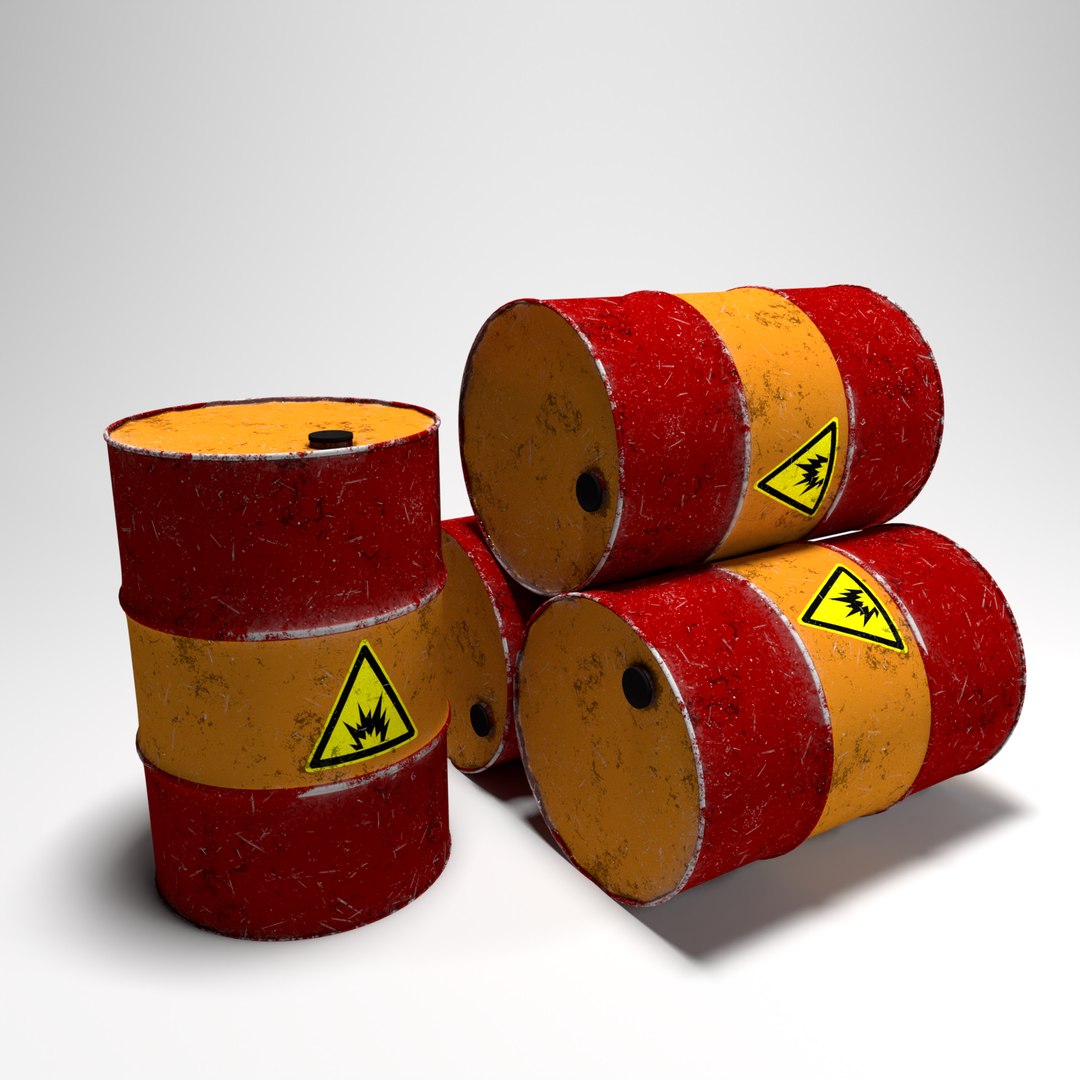 Orange barrel 3D TurboSquid 1547546