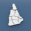 Condados de New Hampshire - Mapa de los Estados Unidos de América EE.UU.