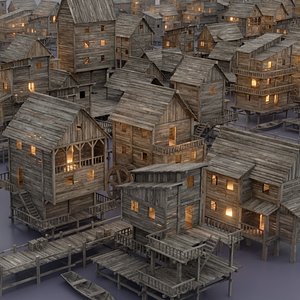 Pirate Town 3D model