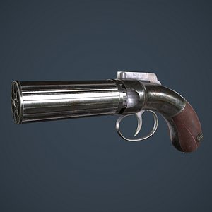 3D turber pepperbox revolver model