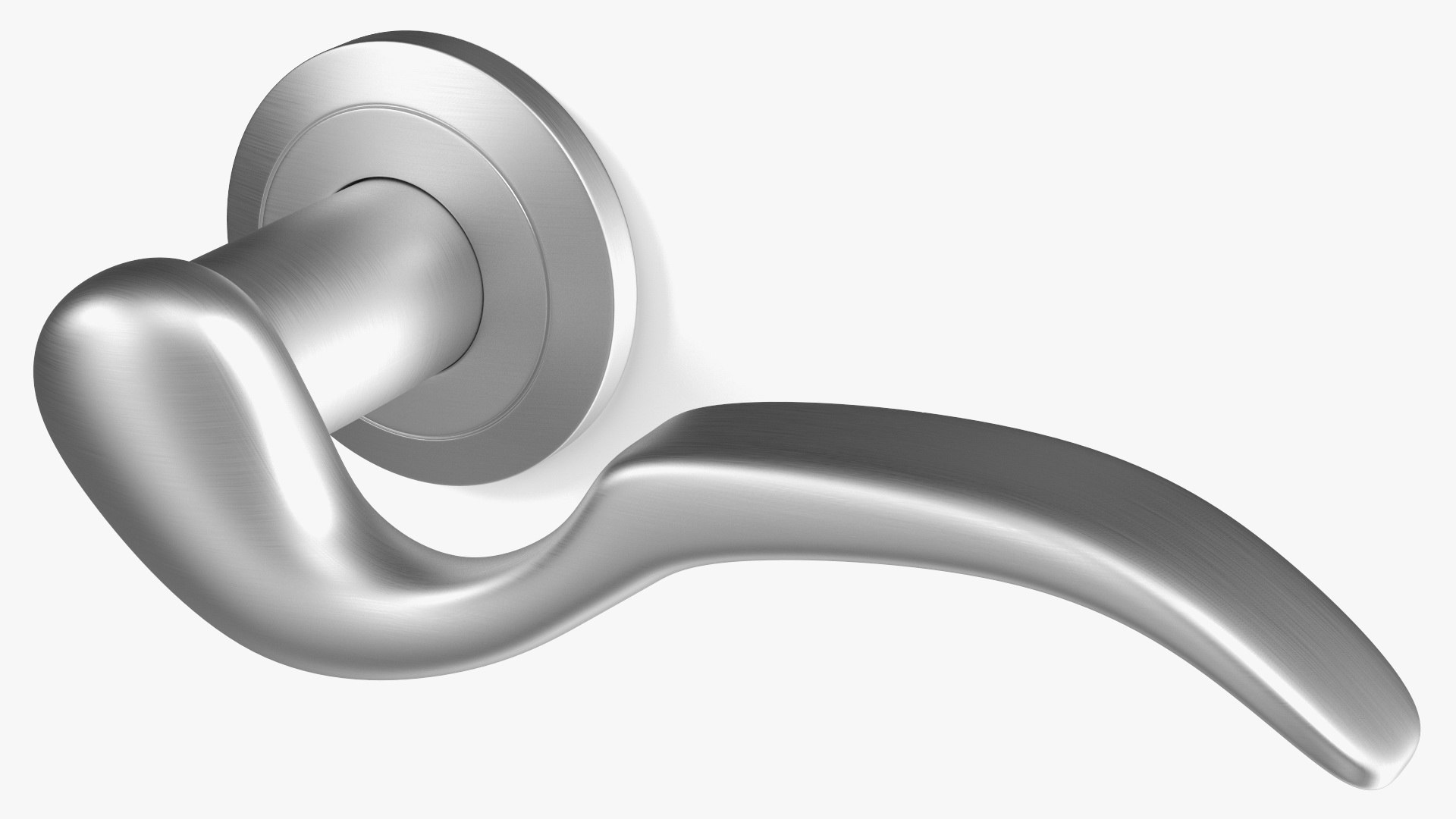 Steel Curly Door Handles 3D model preview