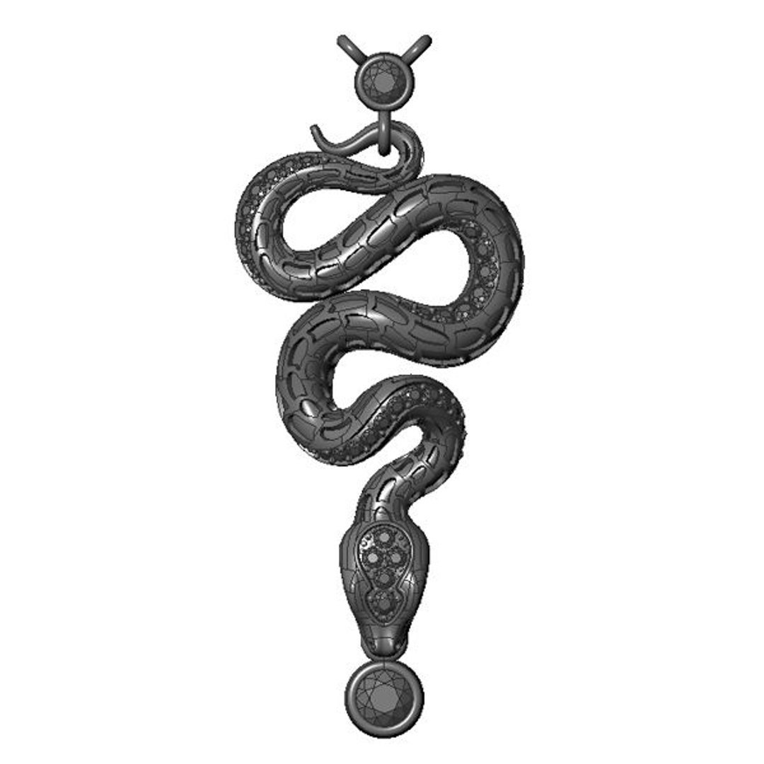 Snake Pendant 3d Model