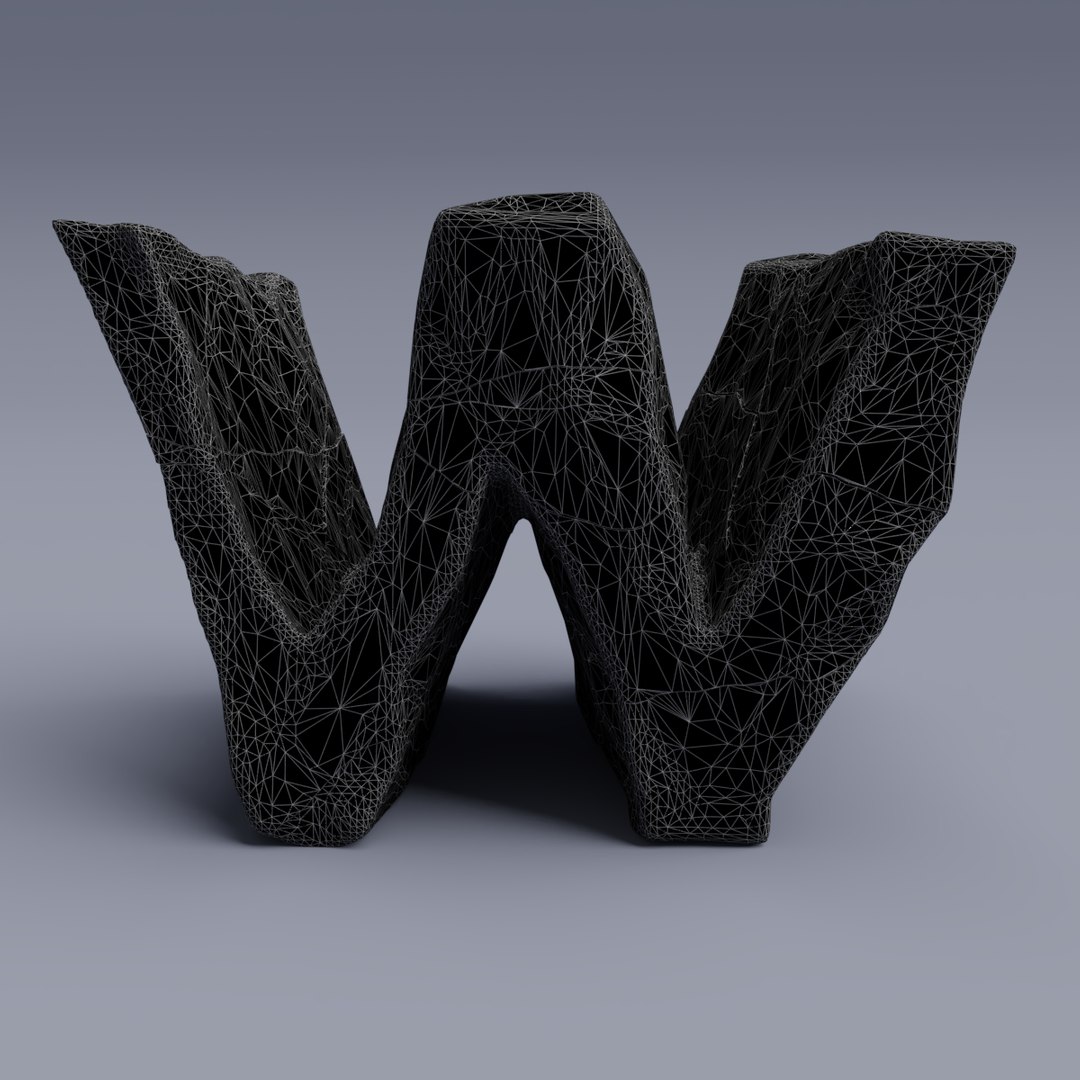 Letter W Model - TurboSquid 1398845