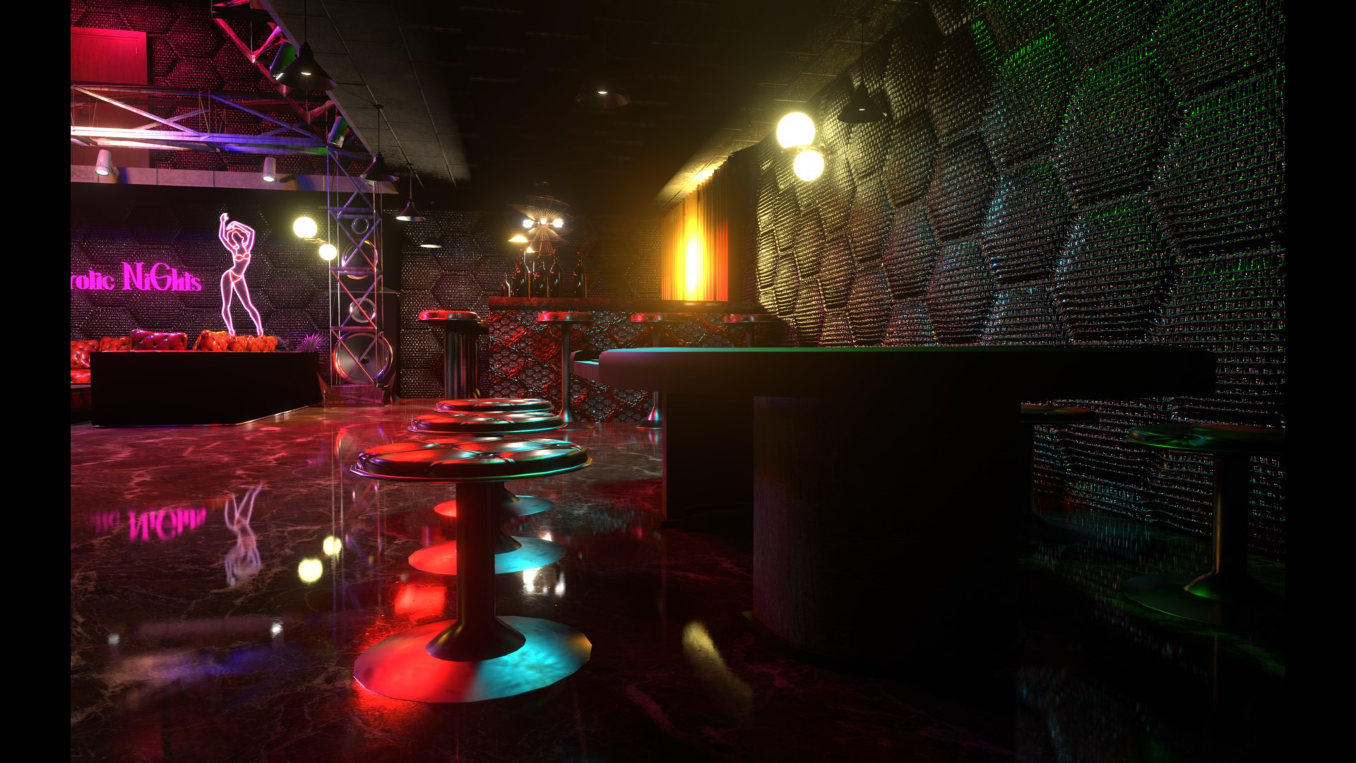 3D Strip Club Private Lounge And Bar Inside Interior - TurboSquid 2223204