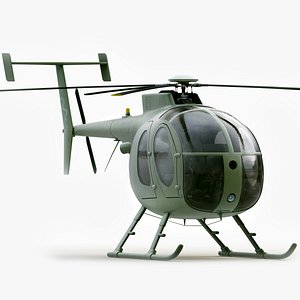 500 helicopter 3d model