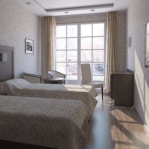 3D Hotel Room 1