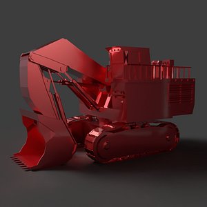 Chinese Excavator 3D Model  Construction Heavy Machinery 3D model