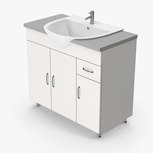 Wash Basin Cabinet 3D model