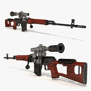 Semi-Automatic Russian Sniper Rifle SVD
