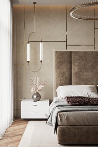 Bedroom Modern Scene and Corona Render 3D model