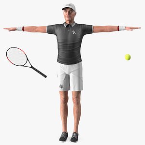 elderly man sport wear 3D