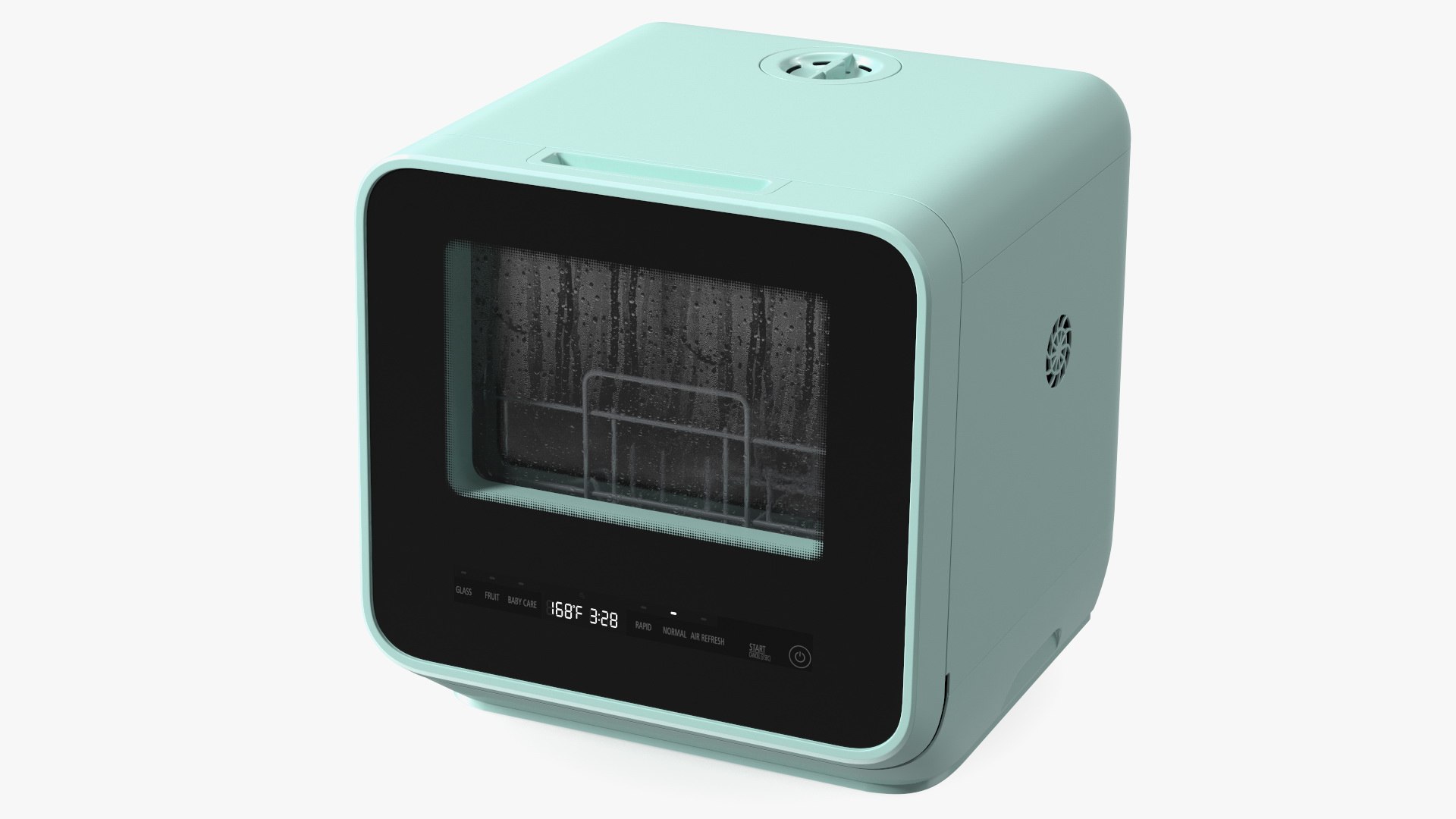 Small Portable Dishwasher Turned On 3D model preview
