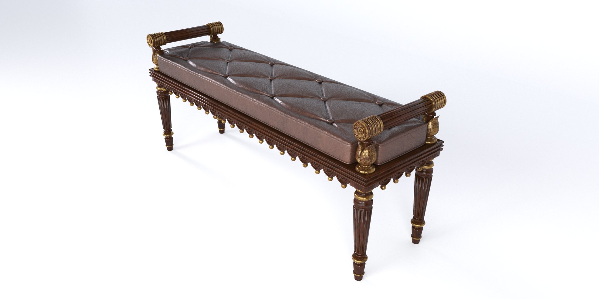 REGENCY STYLE HALL BENCH 3D - TurboSquid 2239452