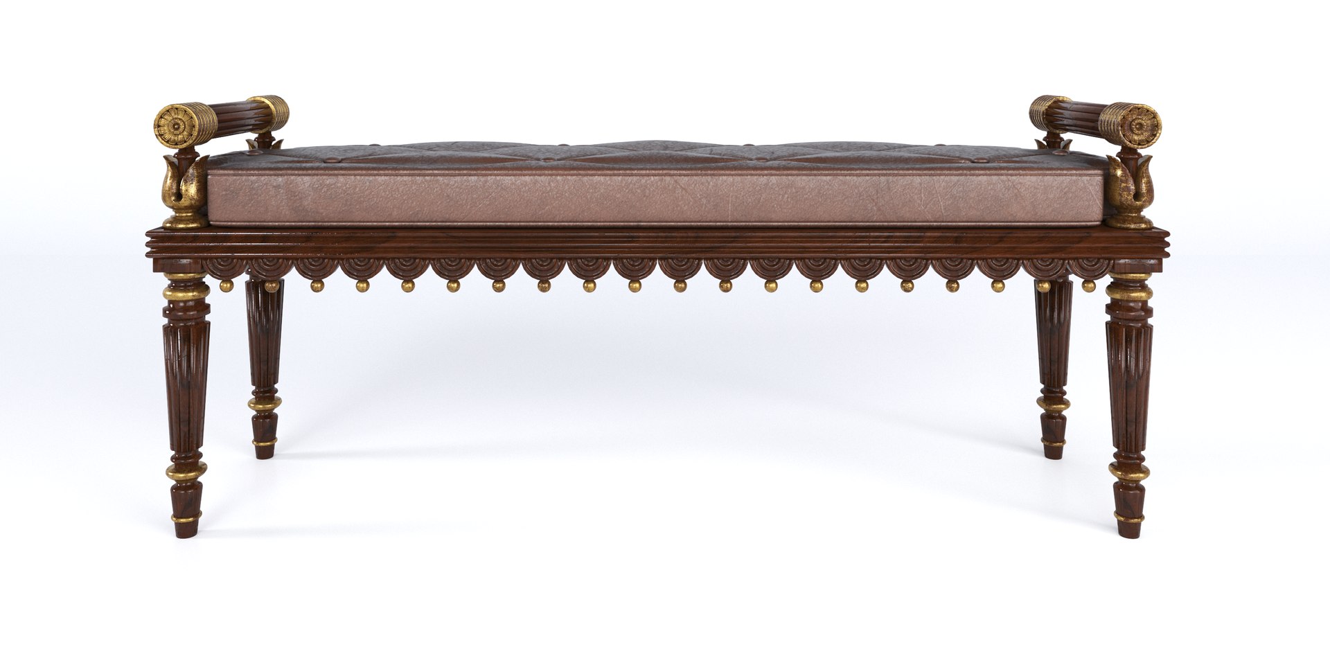 REGENCY STYLE HALL BENCH 3D - TurboSquid 2239452