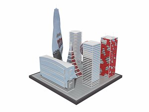 modern future building 3D model