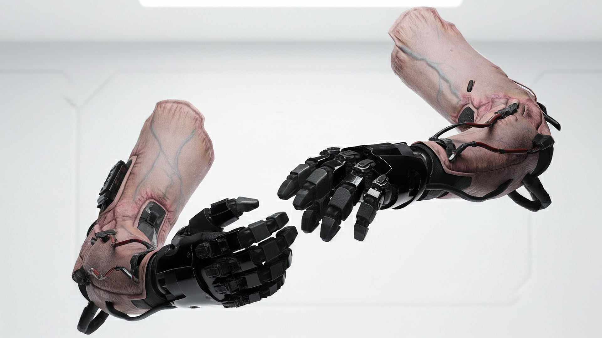 3D Model Bio-Mechanical Cyborg Arms Realistic Cybernetic Prosthetic PBR ...