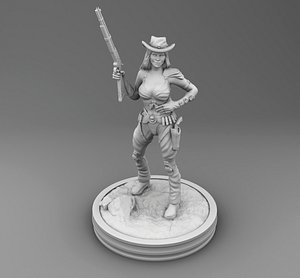 3D Wild West girl