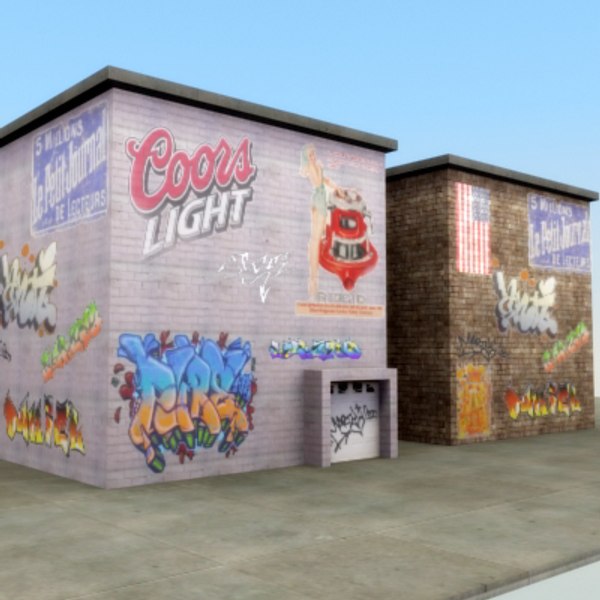 graffiti wall 3d model