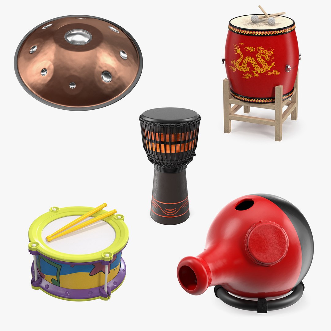 Drums Collection 5 3D model preview
