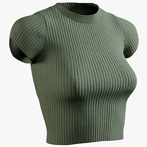 realistic women s tshirt 3D model