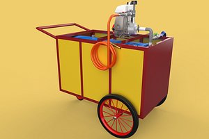 WATER MIST FIRE FIGHTING TROLLEY EXTINGUISHER MOBILE SPRAYER model