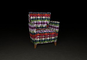 free armchair interior 3d model