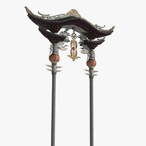 Asian Ancient Architecture memorial archway Torii