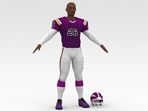 American Football Player V7 3D model