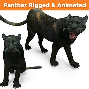 Black Panther Rigged And Animated