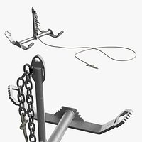 Marine Anchor with Mooring Rope