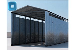 factory hangar 3d model