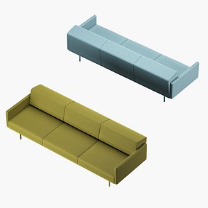 3D BT design matt modular 3 seat sofa model
